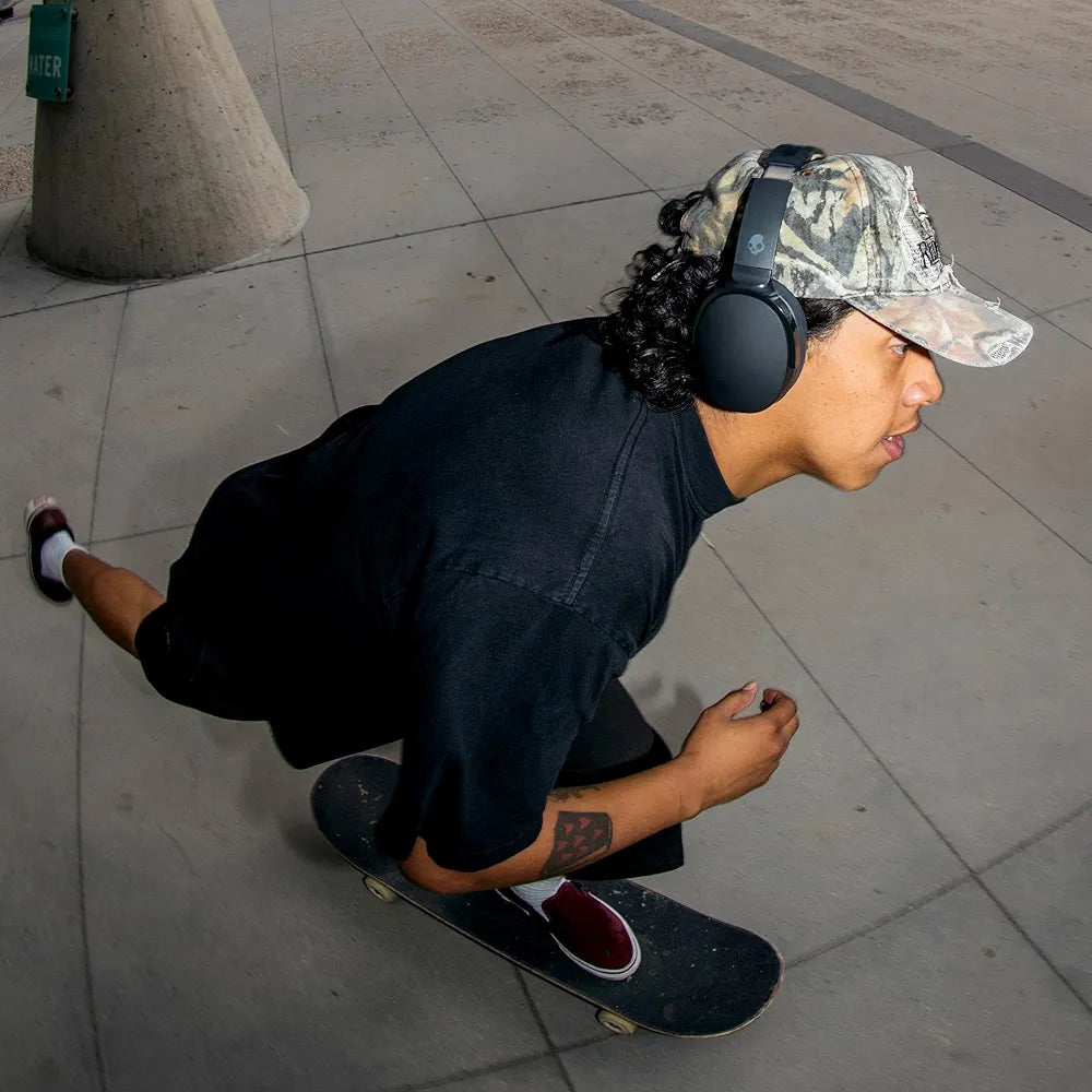 Skullcandy Hesh ANC Smartchoice Active Noise Cancelling Wireless Headphones with 40mm Drivers, 22Hr Playtime + Rapid Charge, Flat-Folding and Collapsible,Light Weight,Work with Android and iOS- Black