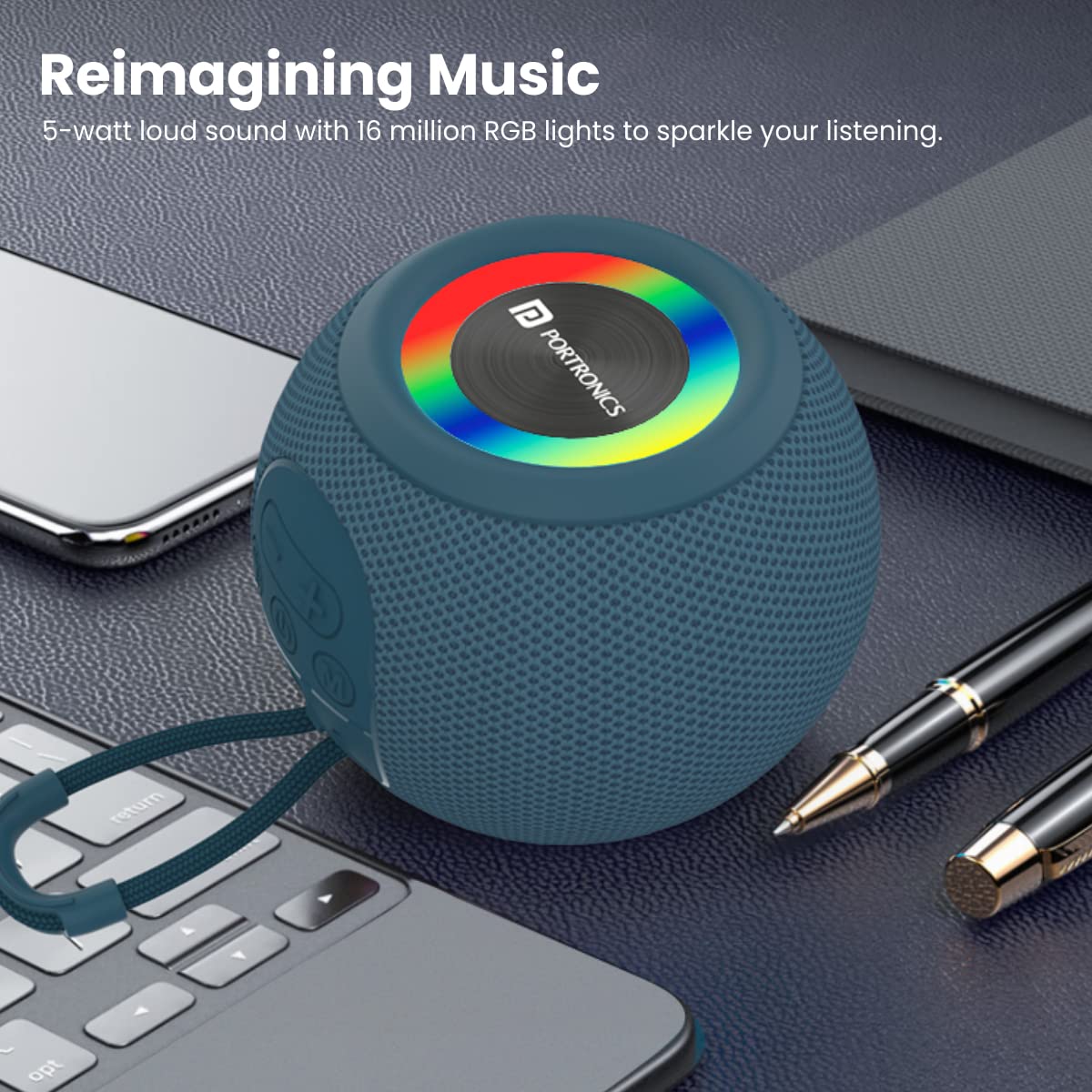 Portronics Resound 5W Bluetooth 5.3 Wireless Speaker