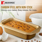 BERGNER Cento Small Loaf Pan 28x15.5cm, Carbon Steel with Interior Non-Stick Coating, PFOA Free, Oven Safe, Recyclable, Cake Tin and Baking Tray, Non-Stick Loaf, Bread Loaf Pan for Baking Essentials
