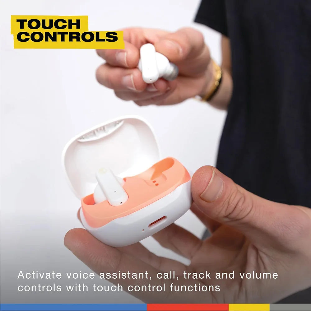 Skullcandy Smokin Buds Wireless in Ear Earbuds – ENC for Clear Calls, Music/Movie/Podcast EQ Modes, 20Hr Battery, Rapid Charge, Touch Controls, Solo Bud Use 