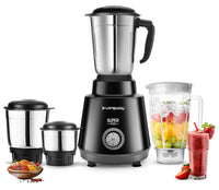 Longway Super Pro 750 Watt Juicer Mixer Grinder with 4 Jars for Grinding, Mixing, Juicing with Powerful Motor | 2 Year Warranty | 