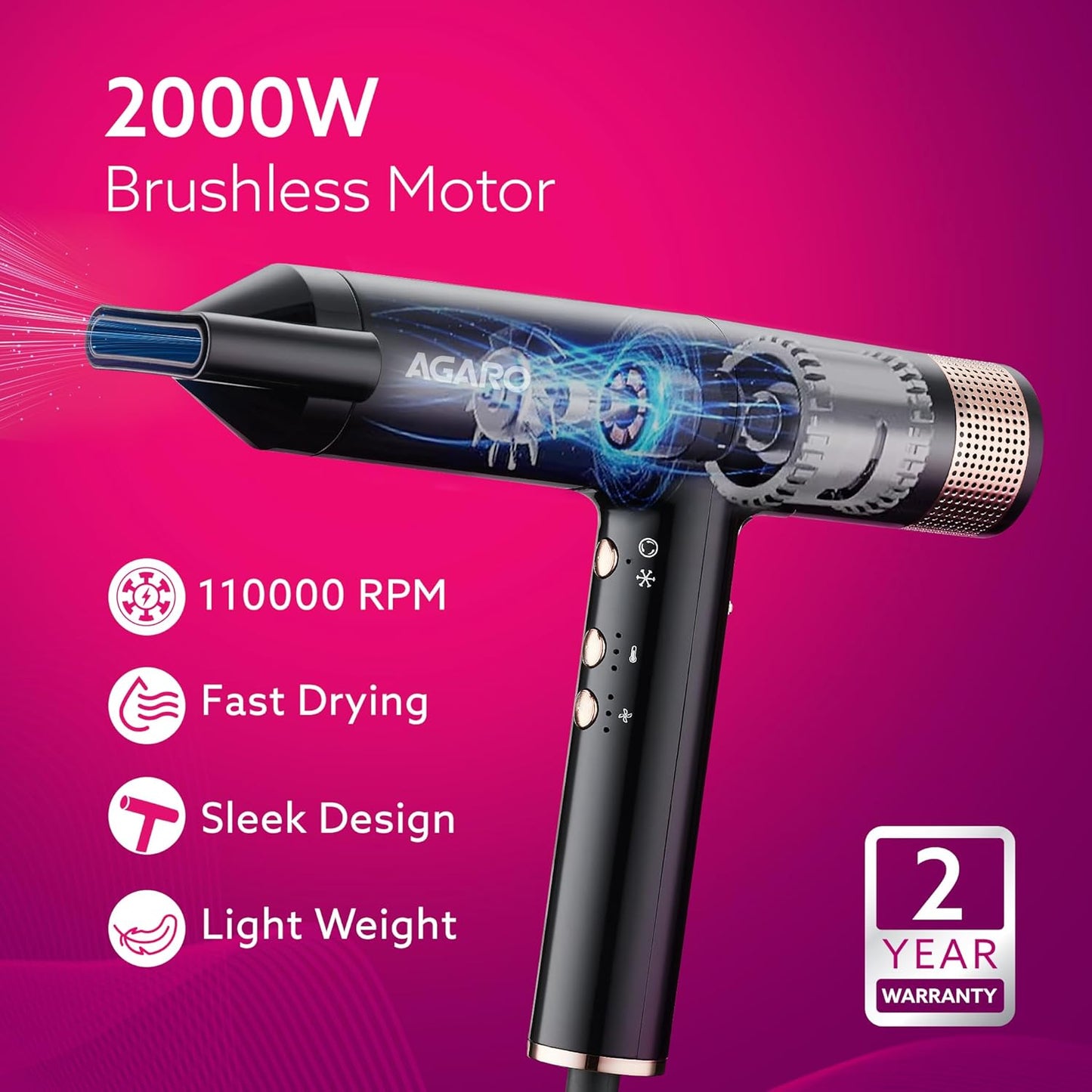 AGARO Royal BLDC Professional Hair Dryer