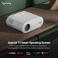Lifelong TruePixel Smart Projector for Home, Native 1080p Full HD with 4K Support, Android 11 with Built-in apps  6000 Lumens, 5W Speaker, Remote Focus, Max 150'' Display