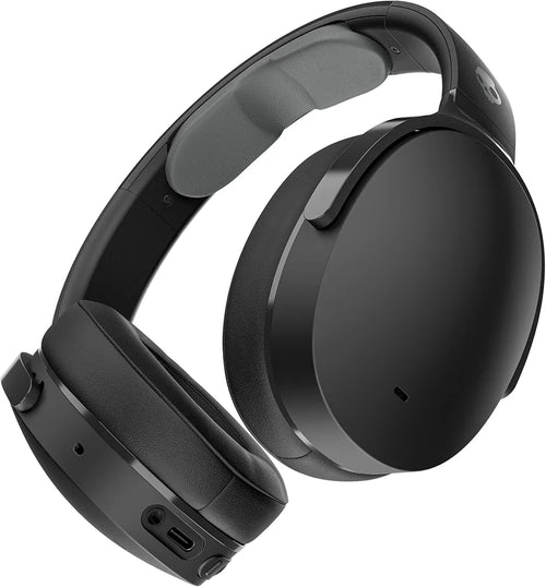 Skullcandy Hesh ANC Smartchoice Active Noise Cancelling Wireless Headphones with 40mm Drivers, 22Hr Playtime + Rapid Charge, Flat-Folding and Collapsible,Light Weight,Work with Android and iOS- Black