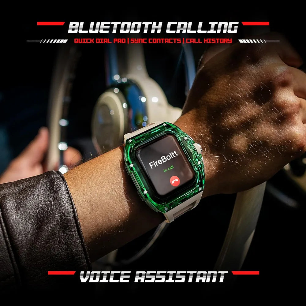 Fire-Boltt Diablo 1.95" Full IPS Touch Screen with a high Resolution 320 * 385 Pixel, 360 Health Monitoring, Wireless Charging Rugged Casing with Always On Display