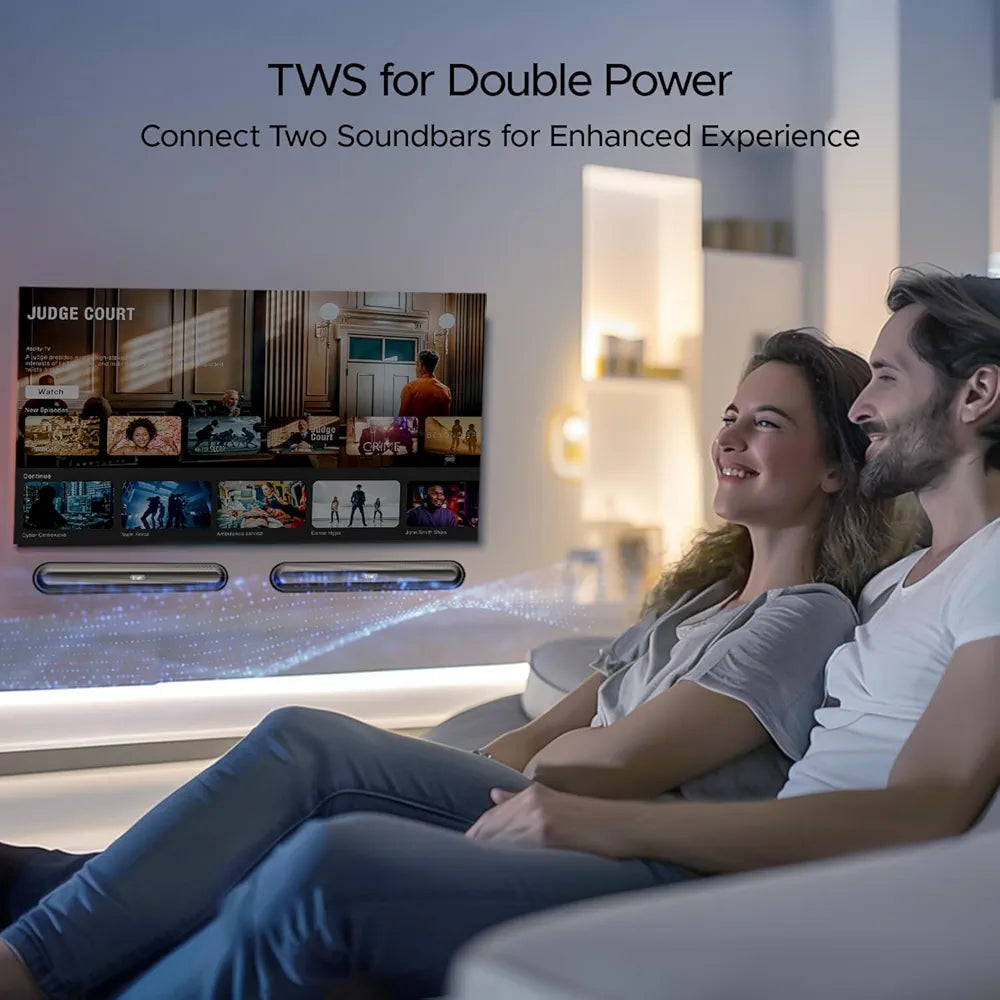 boAt Aavante Bar 490 10W Signature Sound, Dual Full-Range Drivers,7 HRS Battery, Built-in Mic,2.0 CH, Free Music Streaming on JioSaavn, Bluetooth Sound Bar, Soundbar Speaker 