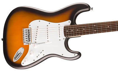 Fender Squier Debut Series Stratocaster Poplar Electric Guitar With Gig-Bag, Polishing Cloth, Strap, Picks & E-Book - 2-Color Sunburst