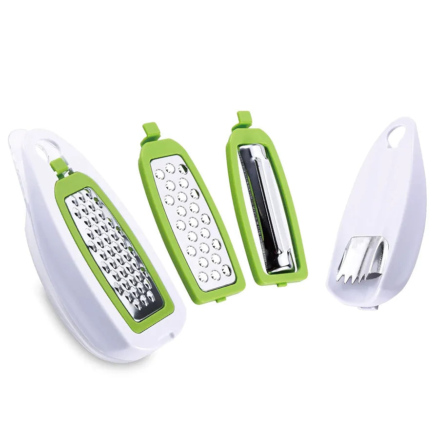 Renberg Green Concept – Slicer and Grater Stainless Steel and Plastic Green 14.3x6.5x5.0 cm