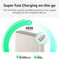 Samsung Galaxy 20000mAh Power Bank, Wired Battery Pack, Gray