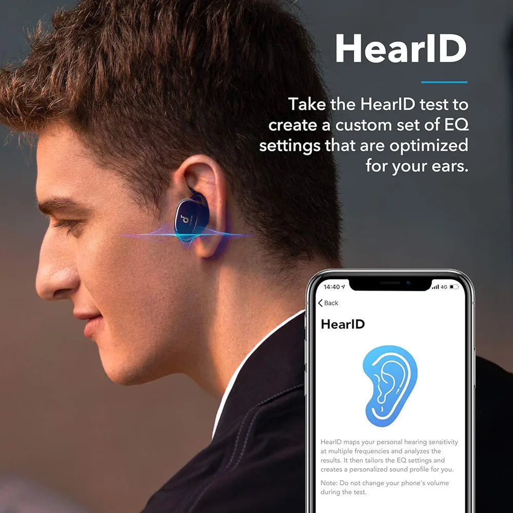 Anker Soundcore Liberty 2 Wireless Earbuds, Diamond-Coated Drivers, 32H Playtime, Hear ID Personalized Sound, Bluetooth 5.0, 4 Mics with Uplink Noise Cancellation Headphones