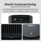 ZEBRONICS PIXAPLAY 22, Smart Projector, 3400 Lumens, 4K Support, 160 Inch Screen Size, Supports Bluetooth, HDMI, USB, WiFi, 720p Native, Powerful Speaker, Electronic Focus, APP Support, Miracast