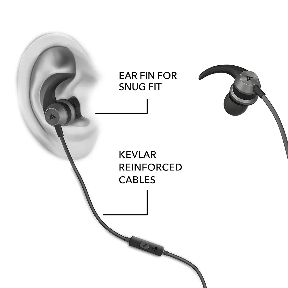 GOBOULT BassBuds X1 in-Ear Wired Earphones with 10mm Extra Bass Driver and HD Sound with mic 
