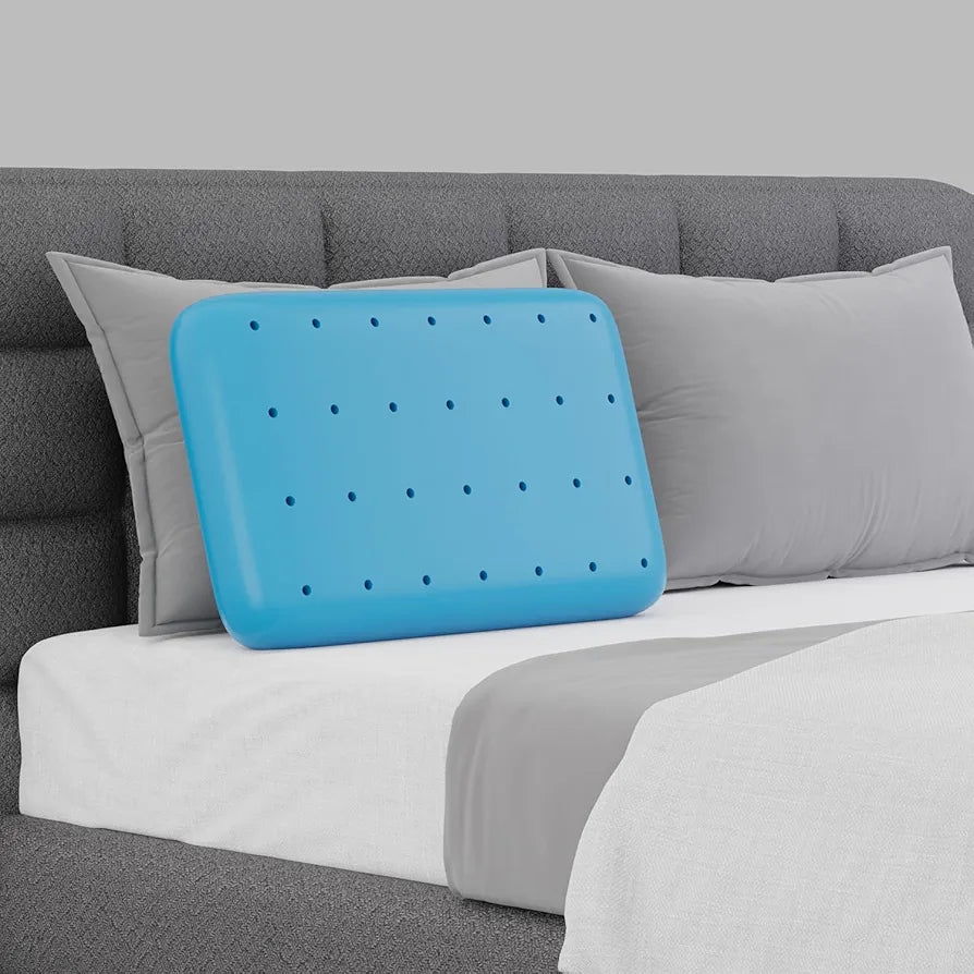 MY ARMOR Ventilated Cooling Gel Memory Foam Pillow Queen Size - 4.5 Inch Thick | 2 Years Warranty | with Removable Washable Cover - Pack of 1