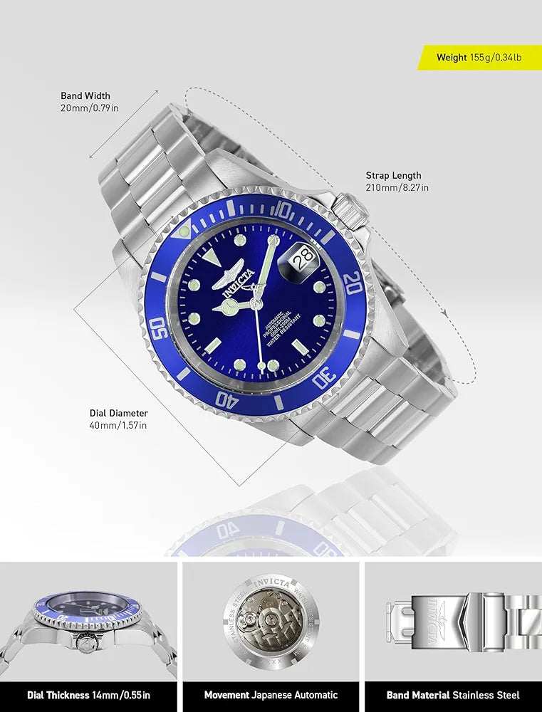 Invicta Pro-Diver Analog Blue Dial Men's Watch-9094OB