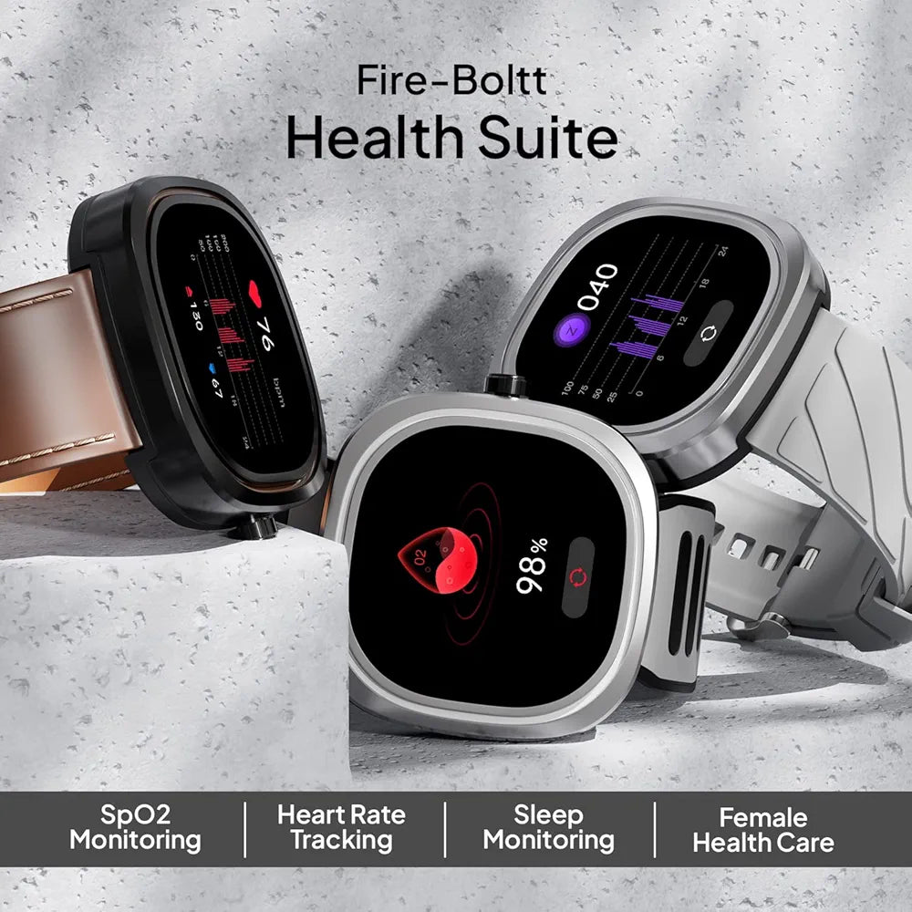 Fire-Boltt Collide 1.32" Display Smartwatch, Bluetooth Calling with Body Shielding Metal Paint, Single BT Connection, BT 2.0 Ultra Low Power Consumption, SpO2 
