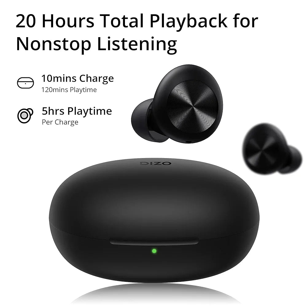 DIZO GoPods D, True Wireless in Earbuds with Enviornment Noise Cancellation, Bluetooth Headset 