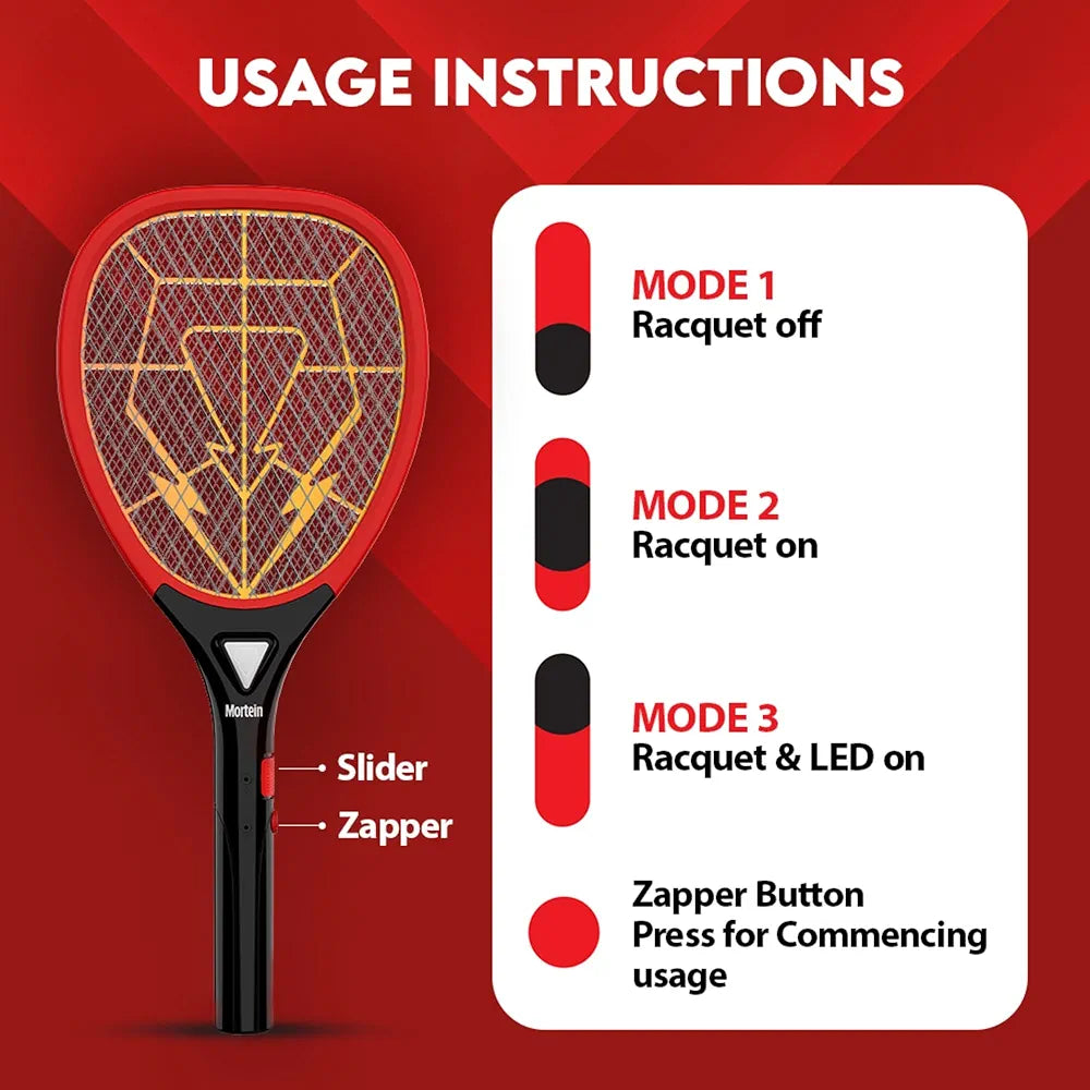 Mortein Advanced Anti-Mosquito Racquet | Mosquito Bat | Electric Fly Swatter | Mosquito Killer Racket | Bat to Hit Mosquito