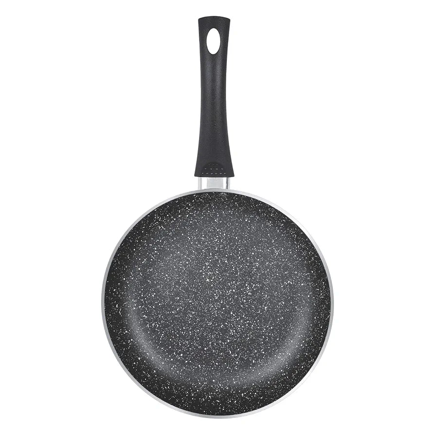 Wellberg Granito Press Aluminium Non Stick Frypan, 24cm, Induction Base, Red