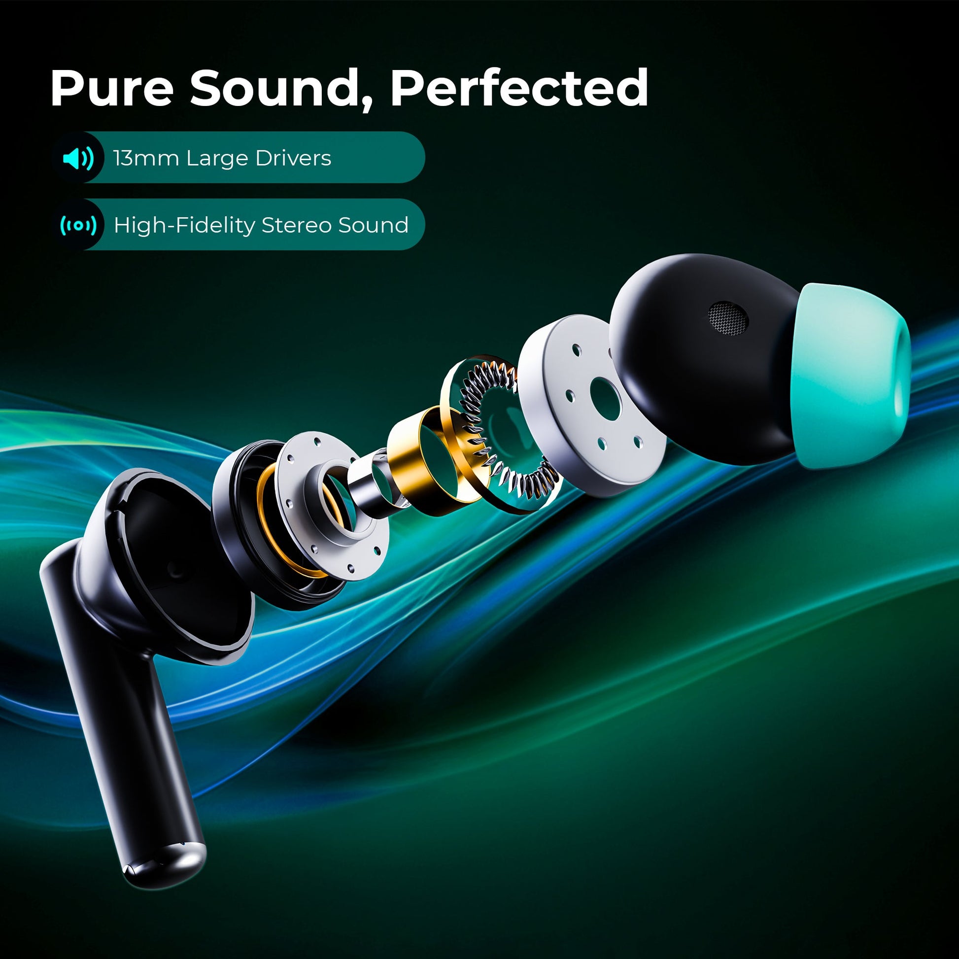 TRIGGR Ultrabuds N1 Neo with ENC, 40Hr Playback, 13mm Drivers, Rich Bass, Fast Charging Bluetooth Headset