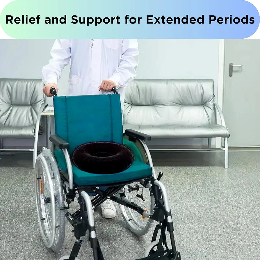 Orthopedic Donut Seat Cushion for Postpartum, Pregnancy, Hemorrhoid Relief Comfortable Coccyx Pain Relief Pillow Portable & Versatile Medical Cushion for Office, Car, Wheelchair Nonslip