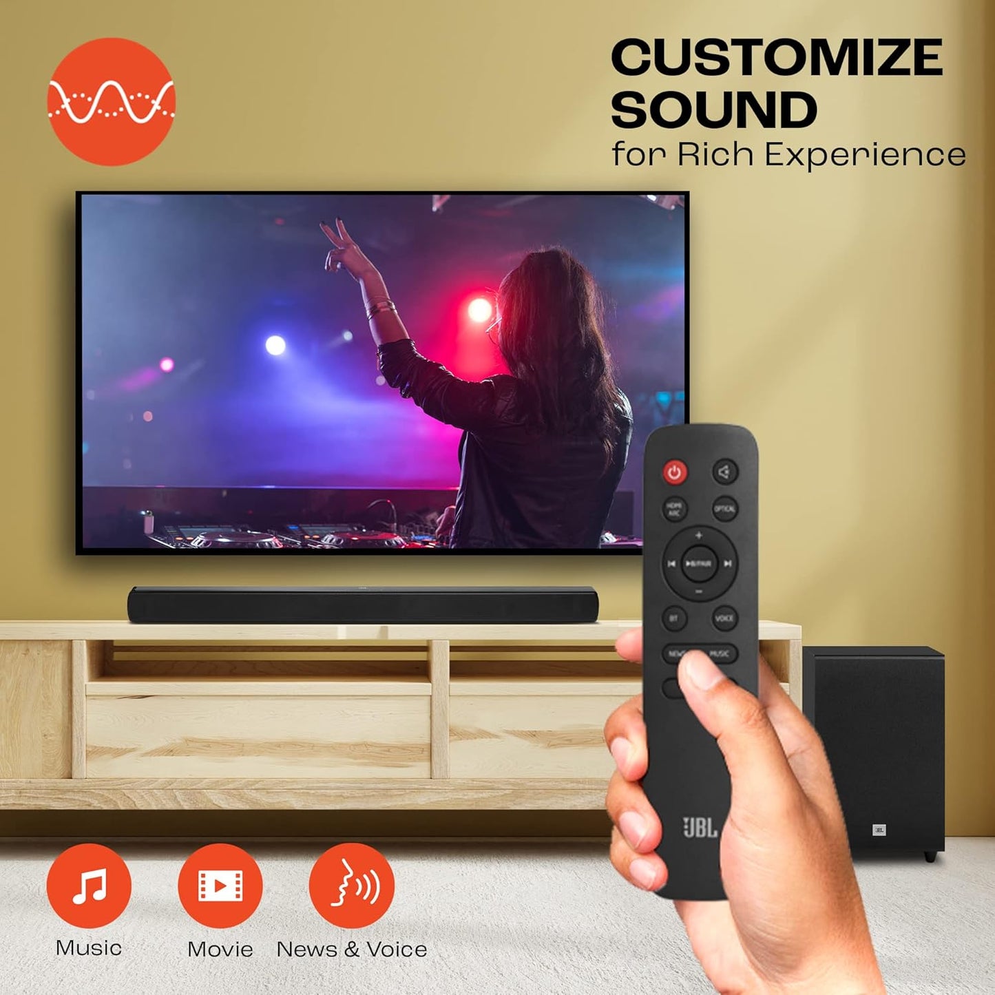 JBL Cinema SB271, Dolby Digital Sound bar with Wireless Subwoofer for Extra Deep Bass