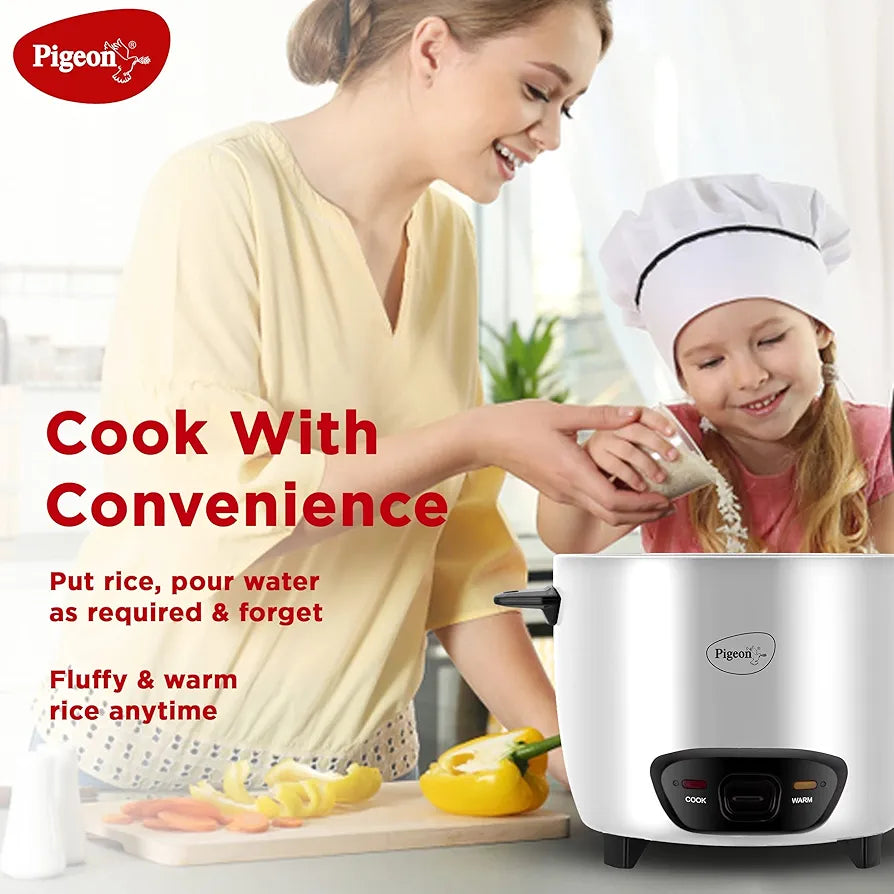  Pigeon by Stovekraft Joy 1.0 SDX 1-Liter 400-Watt Rice Cooker 