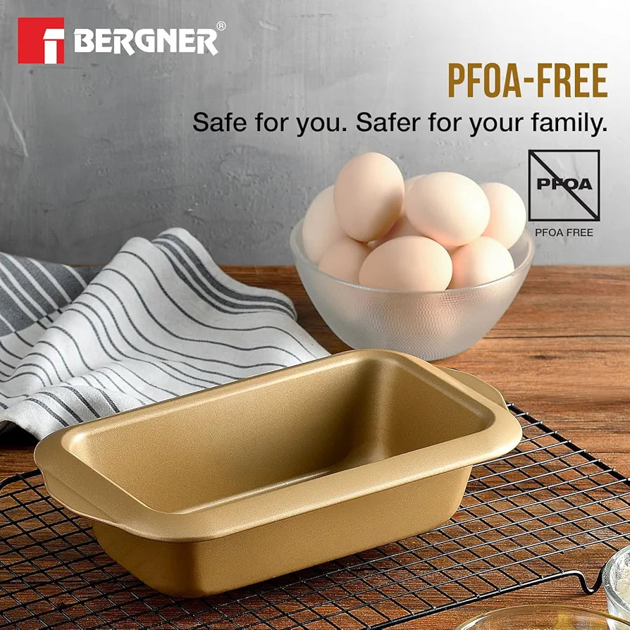 BERGNER Cento Small Loaf Pan 28x15.5cm, Carbon Steel with Interior Non-Stick Coating, PFOA Free, Oven Safe, Recyclable, Cake Tin and Baking Tray, Non-Stick Loaf, Bread Loaf Pan for Baking Essentials