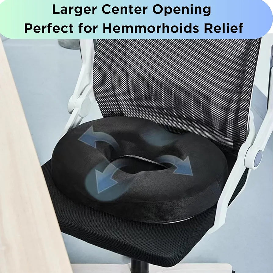 Orthopedic Donut Seat Cushion for Postpartum, Pregnancy, Hemorrhoid Relief Comfortable Coccyx Pain Relief Pillow Portable & Versatile Medical Cushion for Office, Car, Wheelchair Nonslip