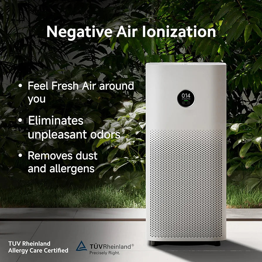 Xiaomi Smart Air Purifier 4, Best Purified Air Delivery Rate 387 m3/hr, True HEPA, traps 99.99% Virus, High coverage: 516 Sq Ft, Fast Purification in 7 Mins, RoHS & Allergy Care Certified, Alexa&GA