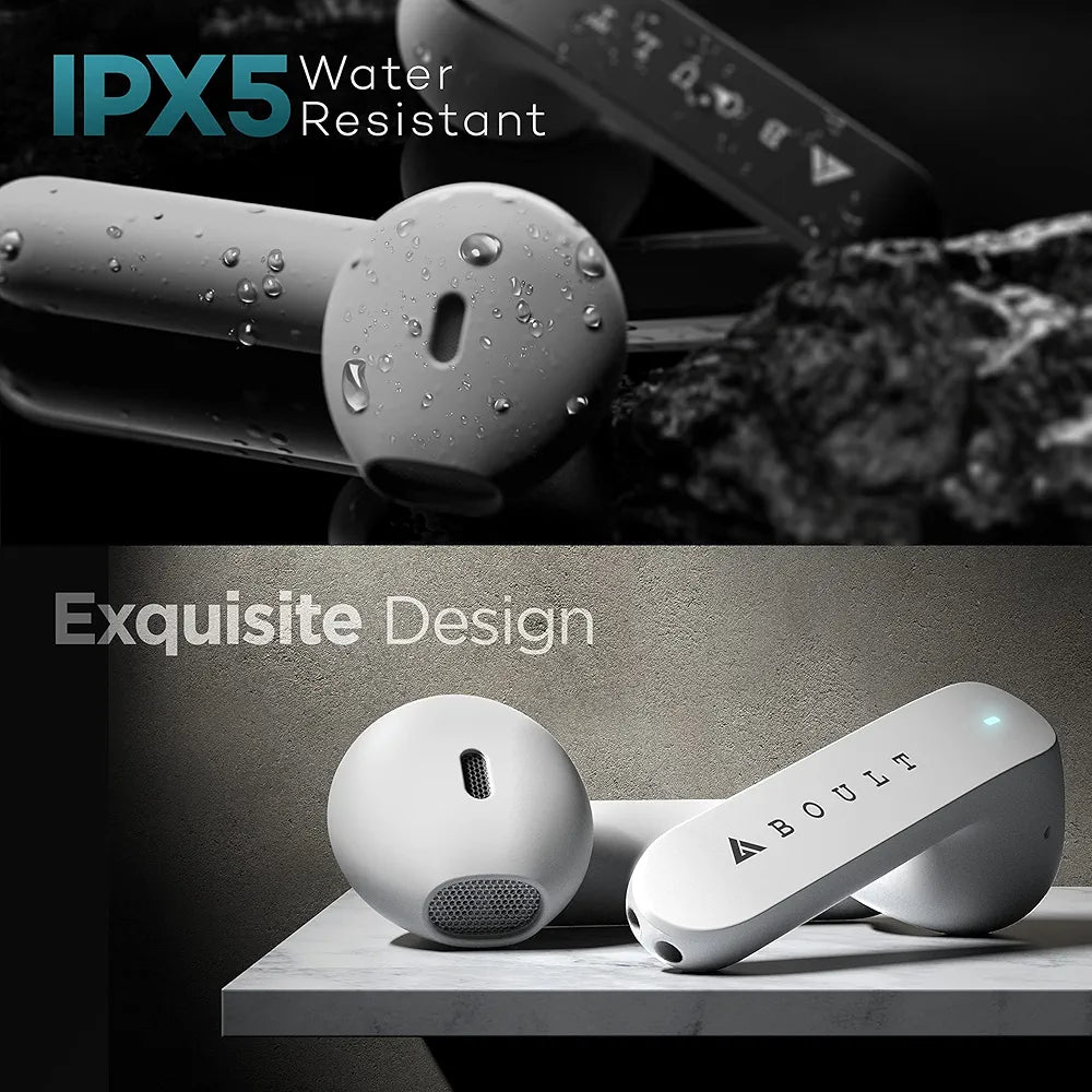 Boult Audio X1 Buds True Wireless in Ear Earbuds with 24H Playtime, Quad Mic ENC, Made in India, Type-C Fast Charging, Environmental Noise Cancellation, 10mm Bass Drivers, TWS Airbass ear buds 