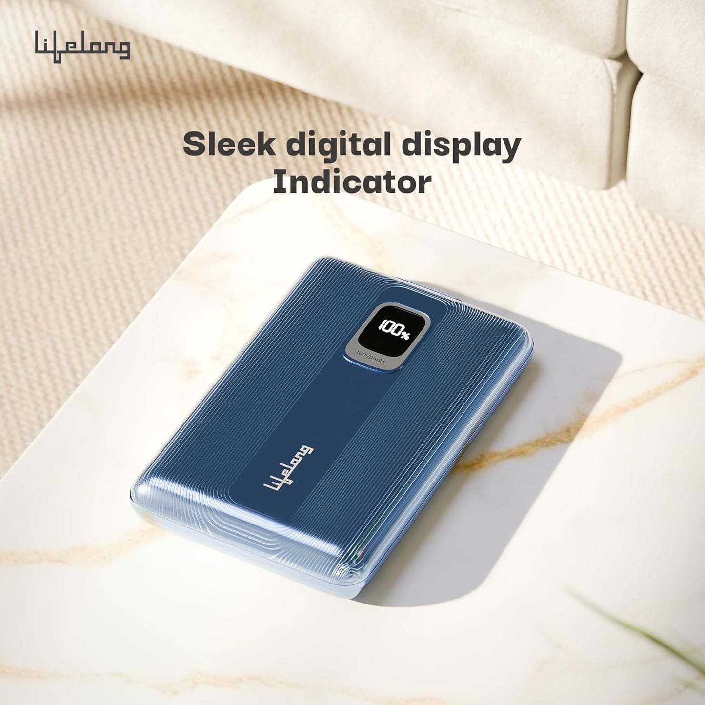 Lifelong Snapcharge 10000mAh Power Bank - Quick Charge 3.0