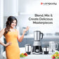 Longway Super Dlx 750 Watt Juicer Mixer Grinder with 4 Jars for Grinding, Mixing, Juicing with Powerful Motor | 1 Year Warranty | 