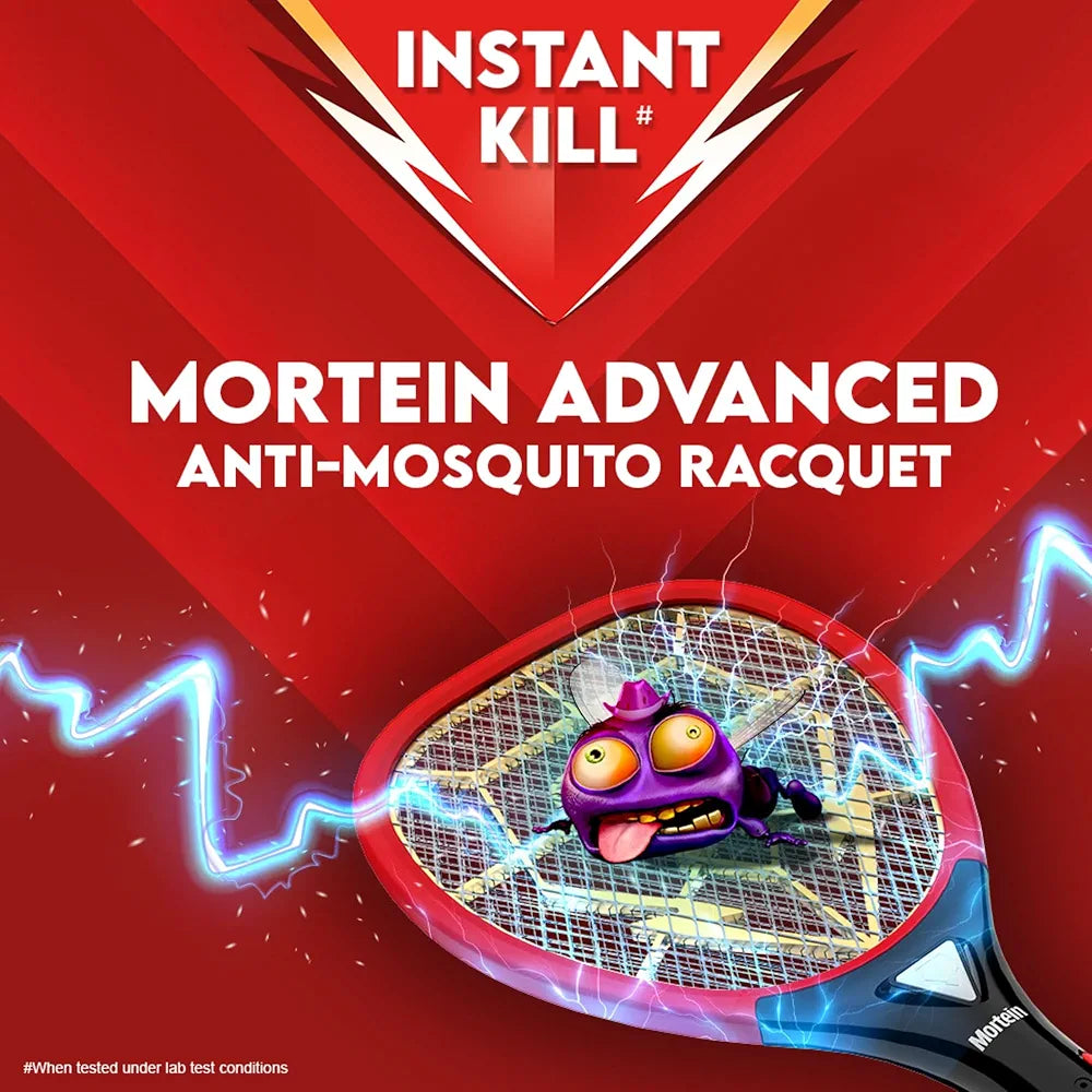 Mortein Advanced Anti-Mosquito Racquet | Mosquito Bat | Electric Fly Swatter | Mosquito Killer Racket | Bat to Hit Mosquito