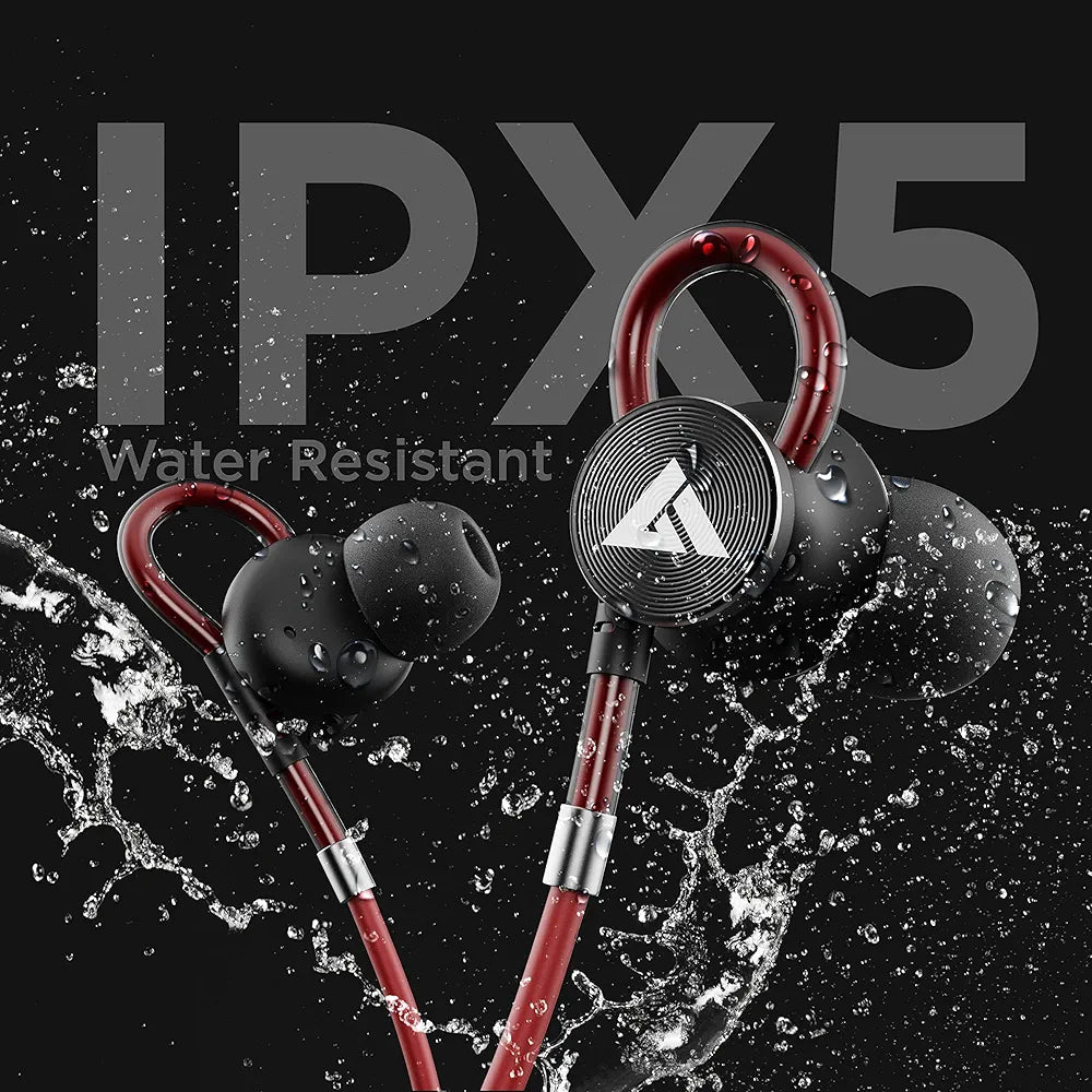 Boult Audio Bassbuds Loop Wired in Ear Earphones with Mic with 12Mm Powerful Driver for Extra Bass with Customizable Ear Loop 