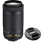 Nikon D5600 DSLR Camera with 18-55mm VR and 70-300mm Lenses + 128GB Card, Tripod, Flash, and More 