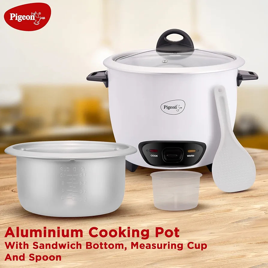  Pigeon by Stovekraft Joy 1.0 SDX 1-Liter 400-Watt Rice Cooker 