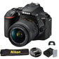 Nikon D5600 DSLR Camera with 18-55mm VR and 70-300mm Lenses + 128GB Card, Tripod, Flash, and More 