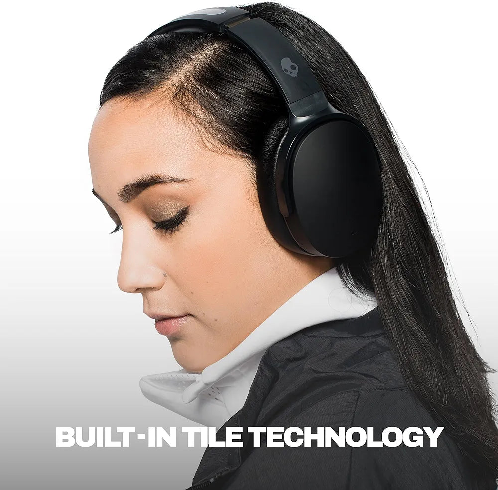 Skullcandy Hesh ANC Smartchoice Active Noise Cancelling Wireless Headphones with 40mm Drivers, 22Hr Playtime + Rapid Charge, Flat-Folding and Collapsible,Light Weight,Work with Android and iOS- Black