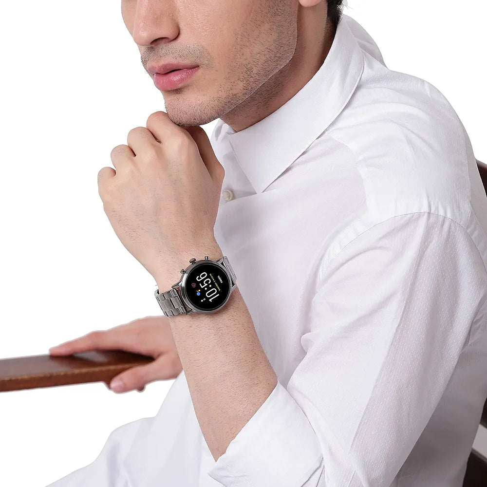 Fossil Gen 5 Carlyle Stainless Steel Touchscreen Men's Smartwatch with Speaker, Heart Rate, GPS and Smartphone Notifications - FTW4024