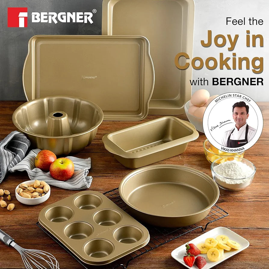 BERGNER Cento Small Loaf Pan 28x15.5cm, Carbon Steel with Interior Non-Stick Coating, PFOA Free, Oven Safe, Recyclable, Cake Tin and Baking Tray, Non-Stick Loaf, Bread Loaf Pan for Baking Essentials