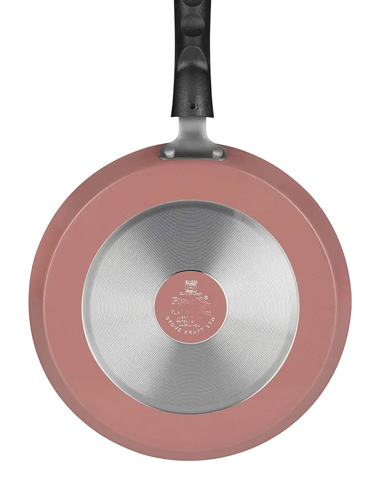Pigeon Basics Non Induction Base Nons tick Aluminium Cookware set, including Nonstick Dosa Tawa, Nonstick Kadai With Glass Lid, and Nonstick Frying Pan, 
