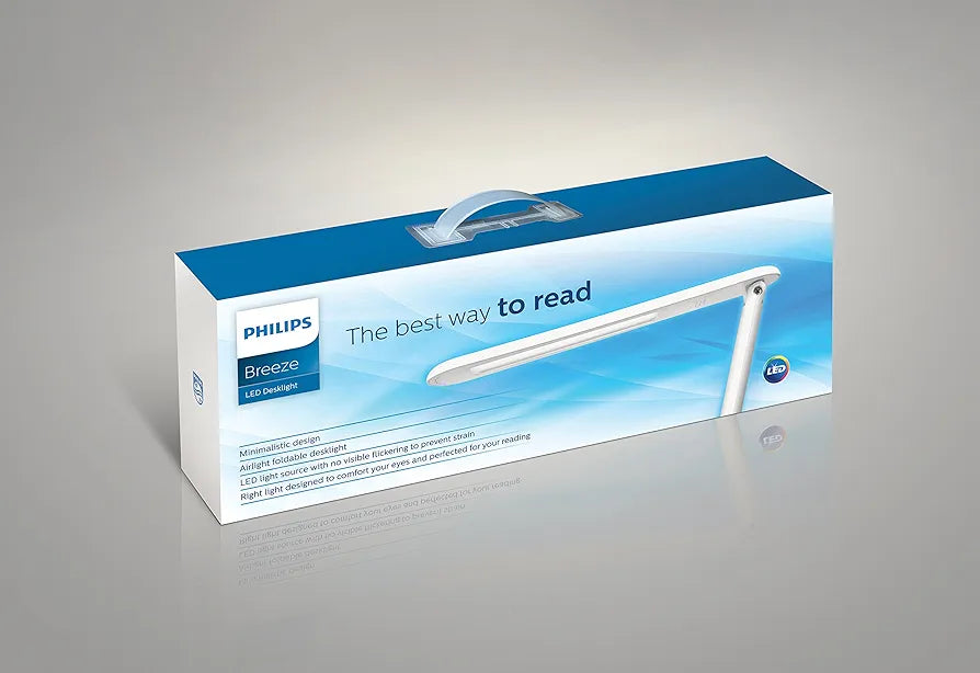 PHILIPS Plastic LED Desk light, White, 3.94 x 3.94 x 3.94 cm