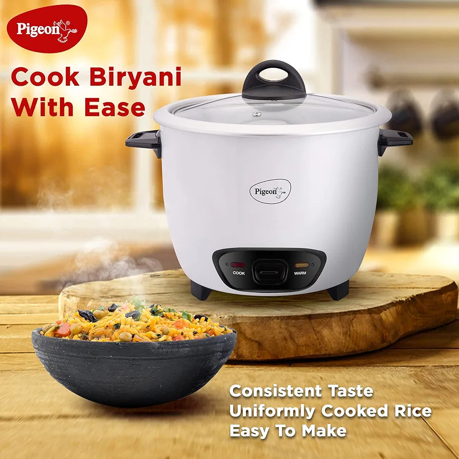  Pigeon by Stovekraft Joy 1.0 SDX 1-Liter 400-Watt Rice Cooker 