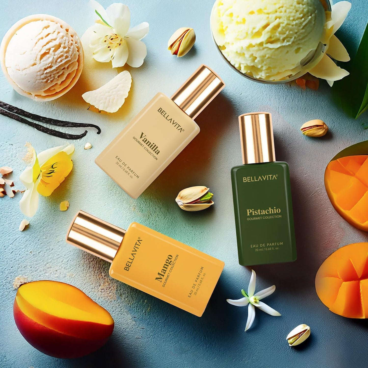 BELLAVITA Gourmet Collection Gift Set 3x20ml | Long Lasting Perfume for Man and Woman