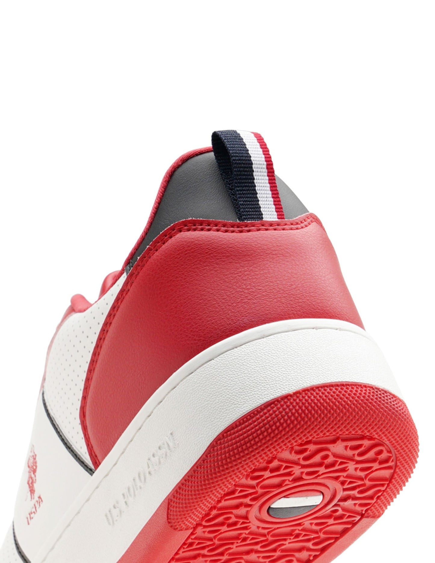 Men Reggie Red Retro Court Sneakers