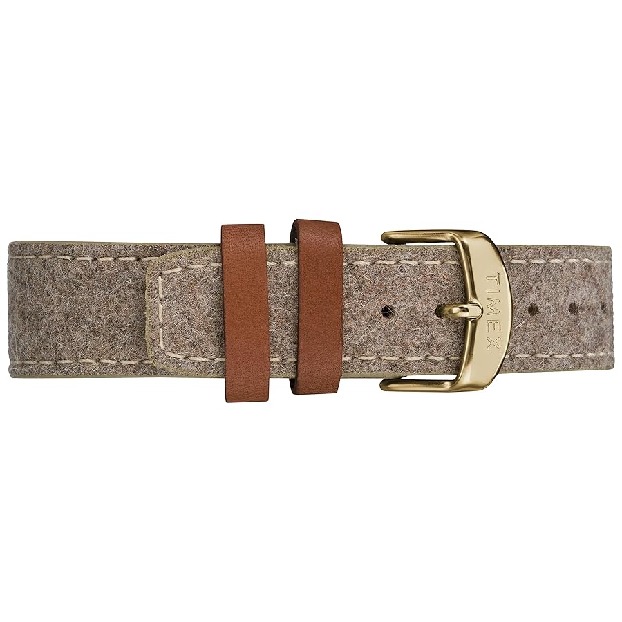 Timex Unisex TW2R42100 Weekender Tan/Brown/Cream Fabric/Leather Strap Watch