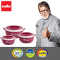 CELLO Sapphire Insulated Inner Steel Casserole Set of 3, Pink  | Hot Box for Kitchen | Hot Pot | Chapati Box | Locks in The Cold & Heat for Long | Serving Bowl with Lid |