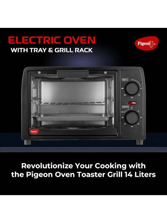 Pigeon Black 14L Stainless Steel Oven Toaster Grill - 900W