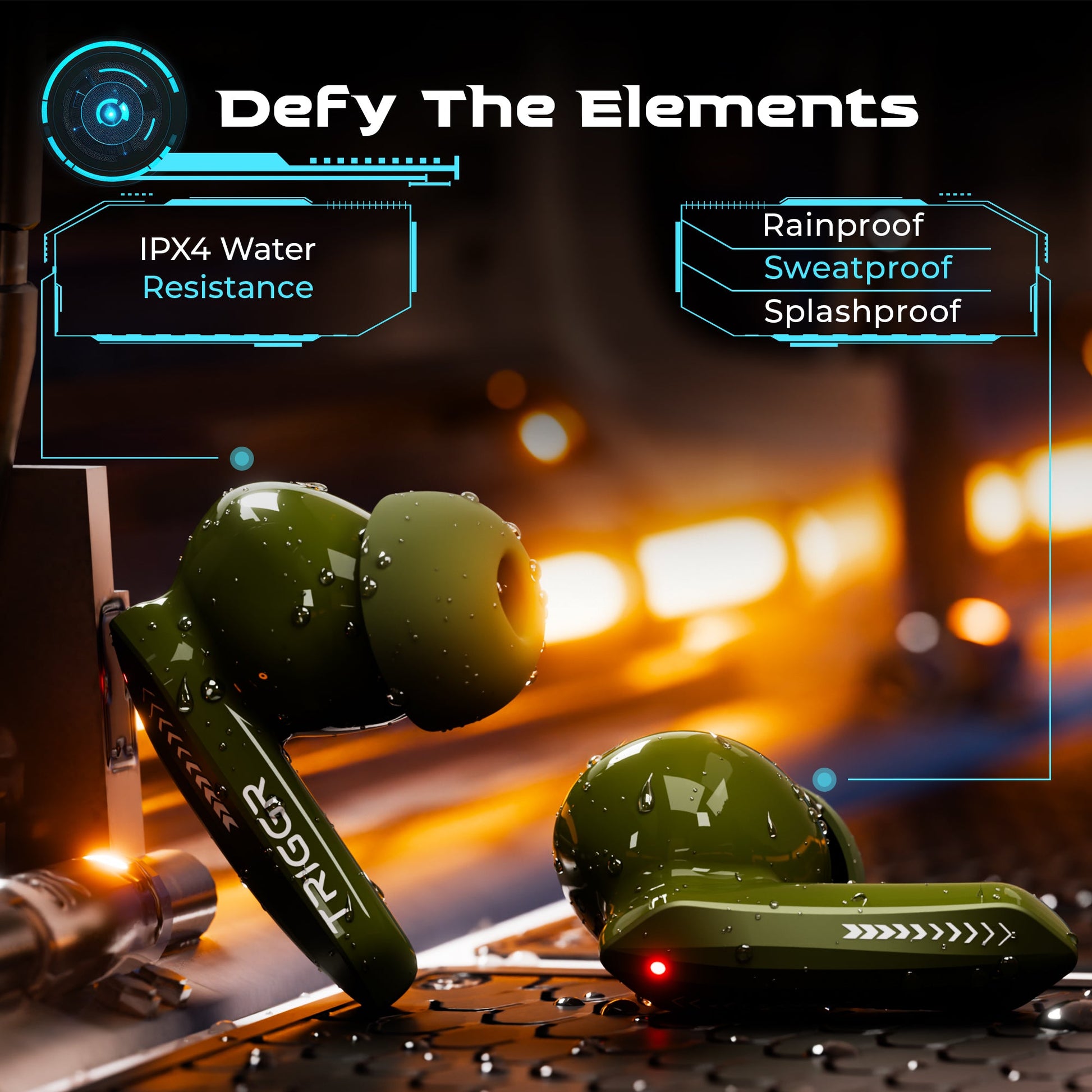 TRIGGR Kraken X4 with 13mm Drivers, 40ms Latency, ENC, 60H Battery, Rubber Finish, v5.4 Bluetooth