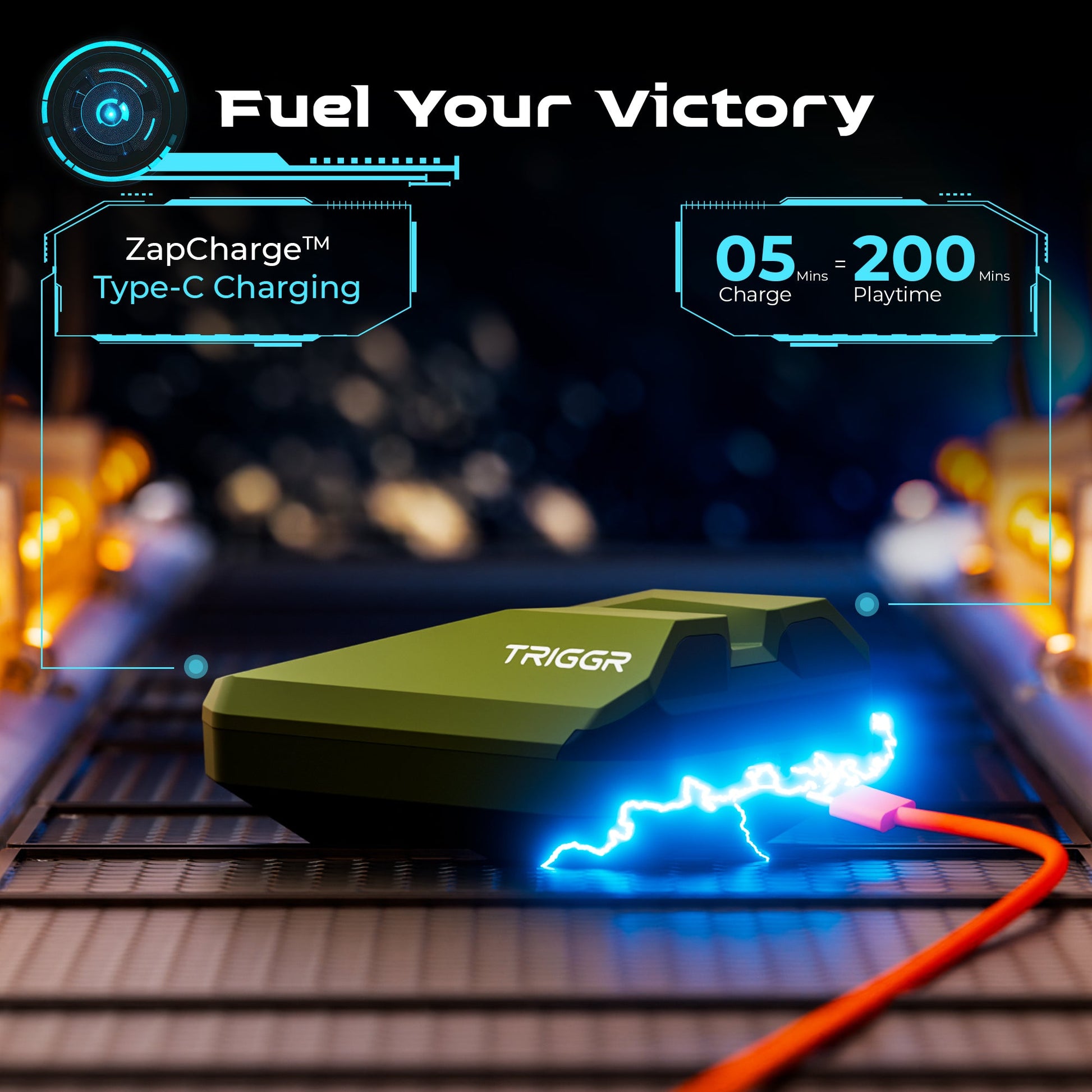 TRIGGR Kraken X4 with 13mm Drivers, 40ms Latency, ENC, 60H Battery, Rubber Finish, v5.4 Bluetooth